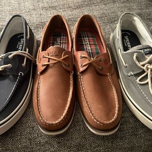 Three pairs of brand new Sperry boat shoes